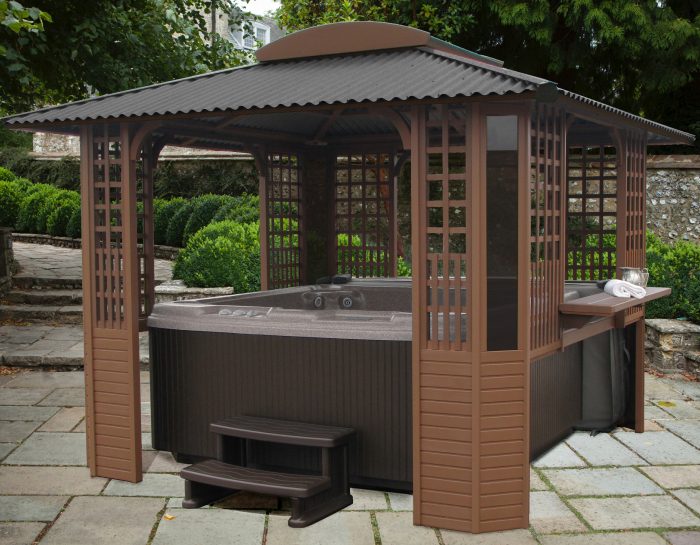 Sequoia Spa Shelters Tubtop FS freestanding open air enclosure